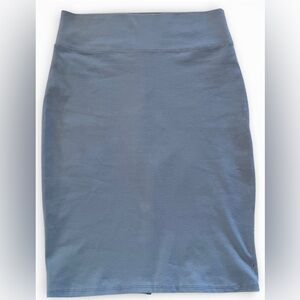 Hybrid & Company Light Blue Pencil Stretchy Midi Skirt Size XL